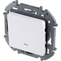 Переключатель с подсветкой без рамки Legrand Inspiria 1-кл. проходной белый картинка